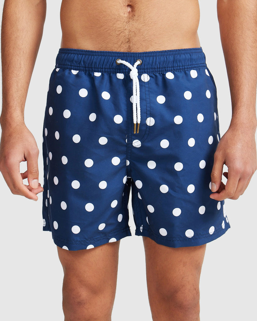 ORTC Henley Polka Dot Swim Shorts